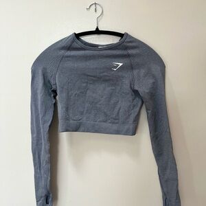 Long Sleeve Grey Athletic Top